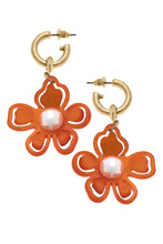Load image into Gallery viewer, Julia Resin Flower Drop Earrings