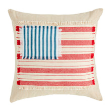Load image into Gallery viewer, American Flag Applique Pillow