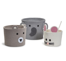 Load image into Gallery viewer, Animal Hand-Crafted Rope Baskets