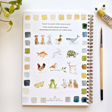 Load image into Gallery viewer, Animals Watercolor Workbook showing all images in the book