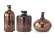 Load image into Gallery viewer, Antique Bronze Glass Bottle Vase