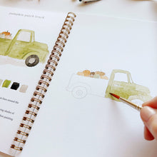 Load image into Gallery viewer, person painting green pickup truck
