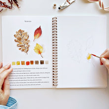 Load image into Gallery viewer, person painting autumn leaves