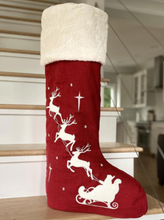 Load image into Gallery viewer, Away We Go w/ Warm Twinkle LED Lights Standing Stocking - 30"