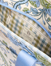 Load image into Gallery viewer, close up on zipper closer and plaid interior