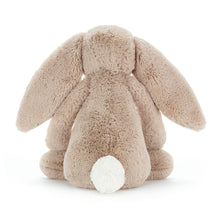 Load image into Gallery viewer, Jellycat Bashful Beige Plush Bunny back view with a white tail