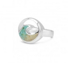 Load image into Gallery viewer, Dune Jewelry Cresting Wave Sterling Silver Ring - Turquoise Gradient - FINAL SALE