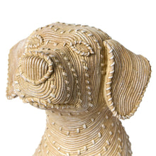 Load image into Gallery viewer, Basket Weave Pattern Sitting Dog close up of face