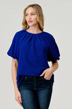 Load image into Gallery viewer, Belize Balloon Puff Sleeve Top Royal - FINAL SALE