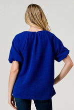 Load image into Gallery viewer, Belize Balloon Puff Sleeve Top Royal - FINAL SALE