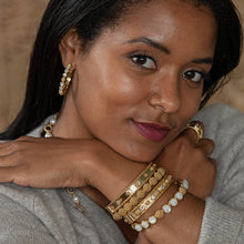 Load image into Gallery viewer, woman wearing gold jewelry