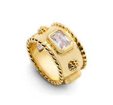 Load image into Gallery viewer, Capucine de Wulf Berry Hammered Band - Gold/CZ