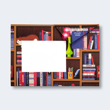 Load image into Gallery viewer, Bookstore Pigeon Letter with shelve with books and other items