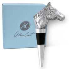 Load image into Gallery viewer, Arthur Court Equestrian Bottle Stopper - Horse Head with Halter