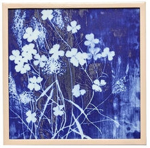 Load image into Gallery viewer, Cyanotype Botanicals Hand Painted Ceramic Wall Art