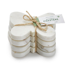 Load image into Gallery viewer, Butterfly Marble Coasters stacked together and tied with a ribbon