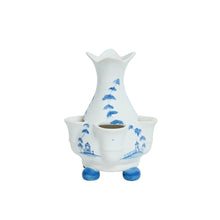 Load image into Gallery viewer, Juliska Country Estate 6" Tulipiere Vase with blue designs