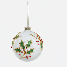 Load image into Gallery viewer, Holly Berry Glass Ornaments
