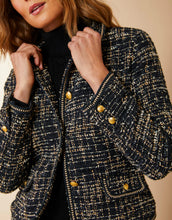 Load image into Gallery viewer, Spartina 449 Cameron Tweed Jacket Black Multi - FINAL SALE