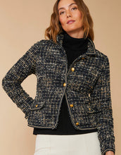 Load image into Gallery viewer, Spartina 449 Cameron Tweed Jacket Black Multi - FINAL SALE