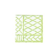 Load image into Gallery viewer, Caspari Bamboo Screen Moss Green Paper Linen Napkins