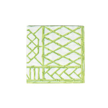 Load image into Gallery viewer, Caspari Bamboo Screen Moss Green Paper Linen Napkins