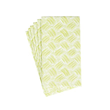 Load image into Gallery viewer, Caspari Basketry Moss Green Paper Linen Napkins