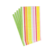 Load image into Gallery viewer, Caspari Cabana Stripe Bright Guest Towel Napkins - 15 Per Package