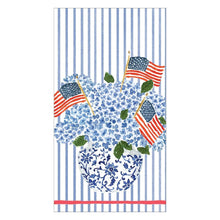Load image into Gallery viewer, Caspari Flags and Hydrangeas Paper Napkins
