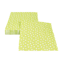 Load image into Gallery viewer, stack of light green napkins with white dots
