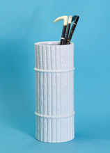 Load image into Gallery viewer, Ceramic Faux Bamboo Umbrella Stand - 18.75"