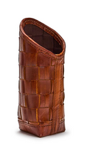 Load image into Gallery viewer, Chestnut Woven Leather Eyeglass & Accessory Holder