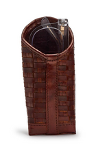 Load image into Gallery viewer, Chestnut Woven Leather Eyeglass & Accessory Holder