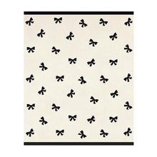 Load image into Gallery viewer, Cozy Throw - Ivory/Black Bows 50x60