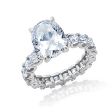 Load image into Gallery viewer, Crislu Eternity Oval Cocktail Ring Finished in Pure Platinum