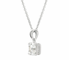 Load image into Gallery viewer, Crislu Royal Asscher Cut Pendant Necklace Finished in Pure Platinum