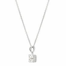 Load image into Gallery viewer, Crislu Royal Asscher Cut Pendant Necklace Finished in Pure Platinum