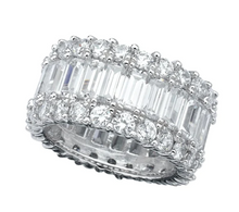 Load image into Gallery viewer, Crislu Baguette Eternity Band - Pure Platinum
