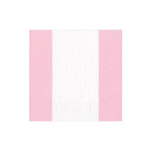 Load image into Gallery viewer, Caspari Ocala Bandol Stripe Paper Cocktail Napkins in Petal Pink - 20 Per Package