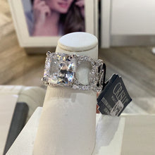 Load image into Gallery viewer, Crislu Eternity Pave/Cushion Cocktail Ring Finished in Pure Platinum