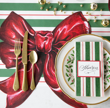 Load image into Gallery viewer, red bow table accent on a Christmas decorated table