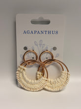 Load image into Gallery viewer, Set of three hair ties on a 'Agapanthus' branded card against a light gray background