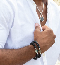 Load image into Gallery viewer, Dune Jewelry Men's Beaded Bracelet - Lava - FINAL SALE