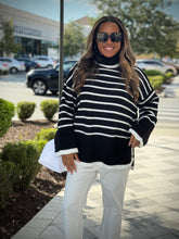 Load image into Gallery viewer, Black Dunn Striped Sweater - FINAL SALE