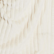 Load image into Gallery viewer, close up of the texture of cream colored blanker