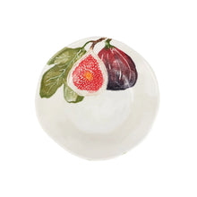 Load image into Gallery viewer, Vietri Fico Pasta Bowl interior with painted figs
