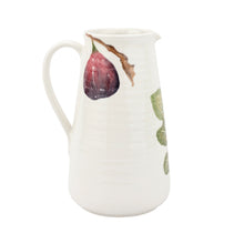 Load image into Gallery viewer, Vietri Fico Large Pitcher painted with green leaves and figs
