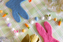 Load image into Gallery viewer, close up of felt placemats and garland on an easter table