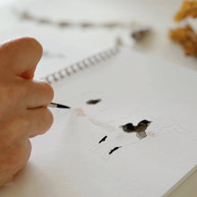 Load image into Gallery viewer, Farm Watercolor Workbook close up of a person painting a cow
