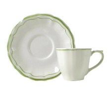 Load image into Gallery viewer, Filet Vert Tea Cup/Saucer - FINAL SALE